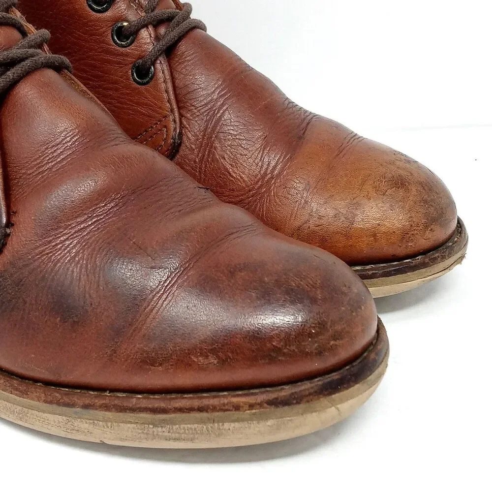 RED WING 595 Chukka Leather Boots Brown Mens Size 5.5 D Made In USA